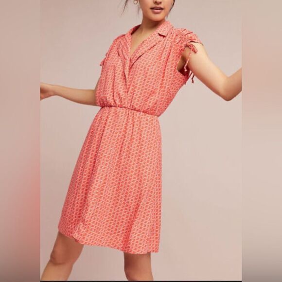 Anthropologie Dresses & Skirts - Anthropologie Coral Printed Midi Dress